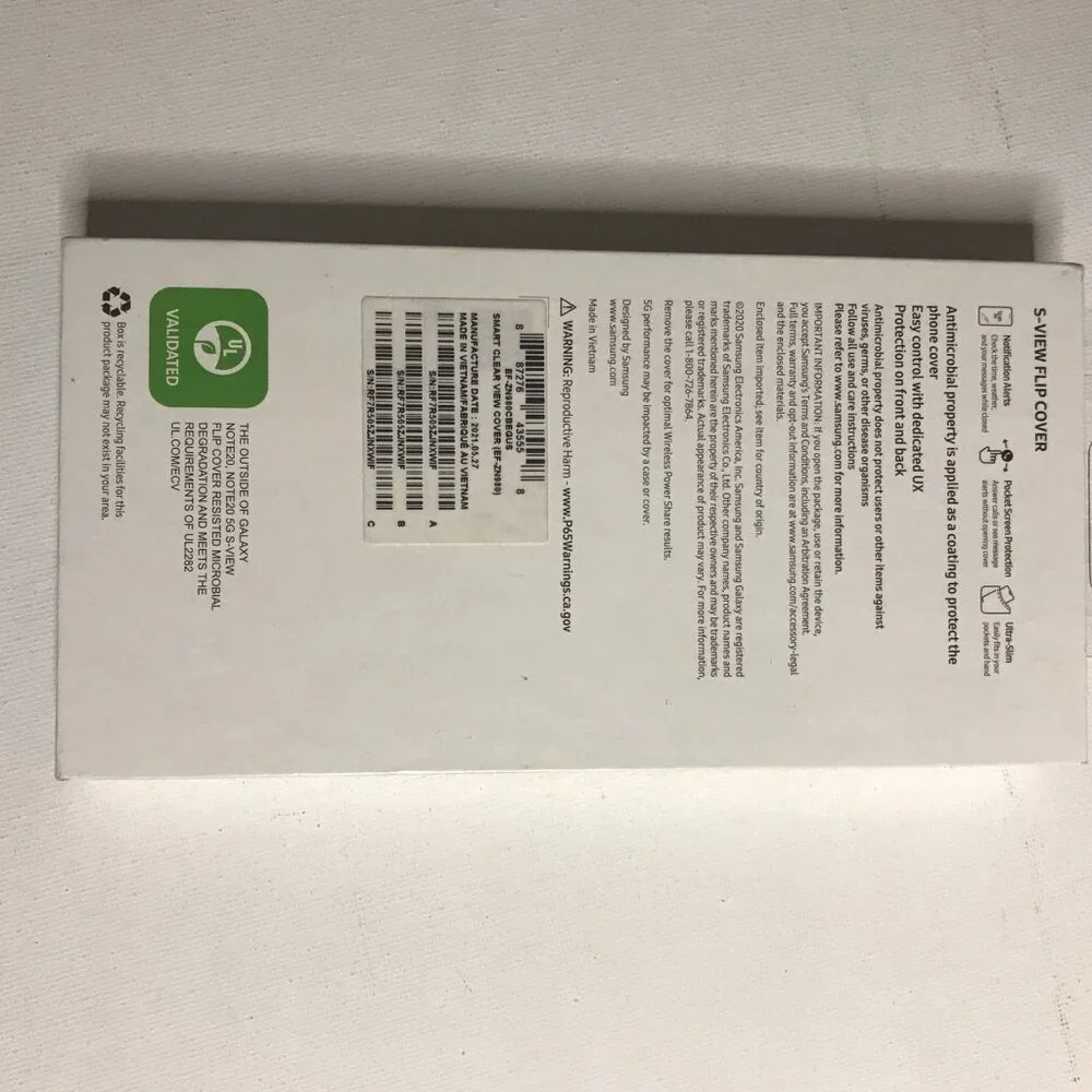 GENUINE Samsung S-View Flip Cover for Galaxy Note20 5G Black - Picture 7 of 8